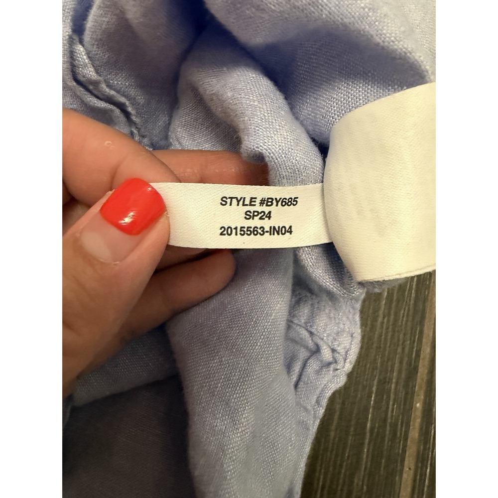 J. Crew Women Wren Slim Button Down Shirt Sz S Baird McNutt 100% Irish Linen - Picture 7 of 7